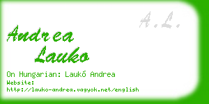 andrea lauko business card